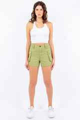 High Waist Cargo Mini Short