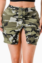 Camo Mini Cargo Skirt