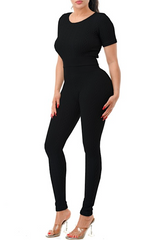 Seamless Round Neck Short Sleeve Top & Leggings