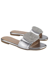 Rhinestone Toe Band Flat Sandal