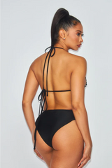 Floral Applique Bikini Set