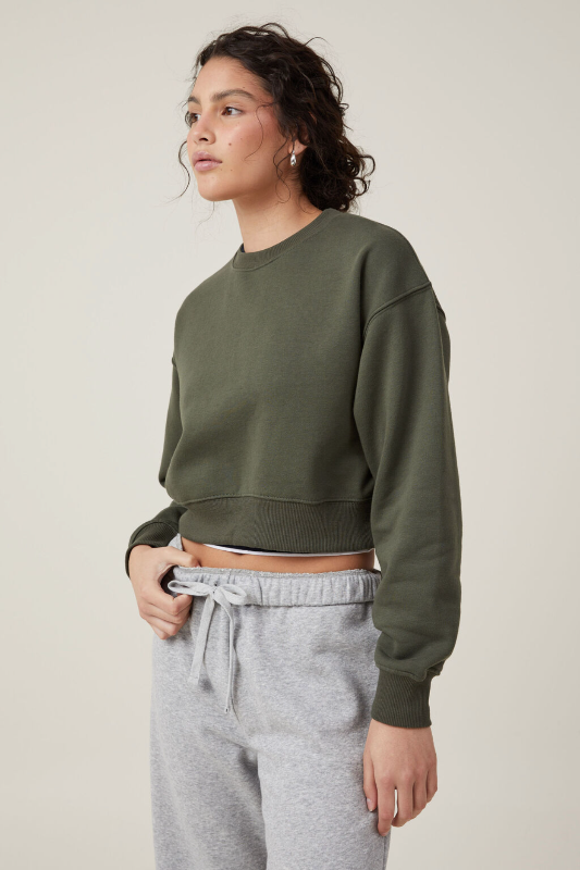 Fleece Sweater Crop Top