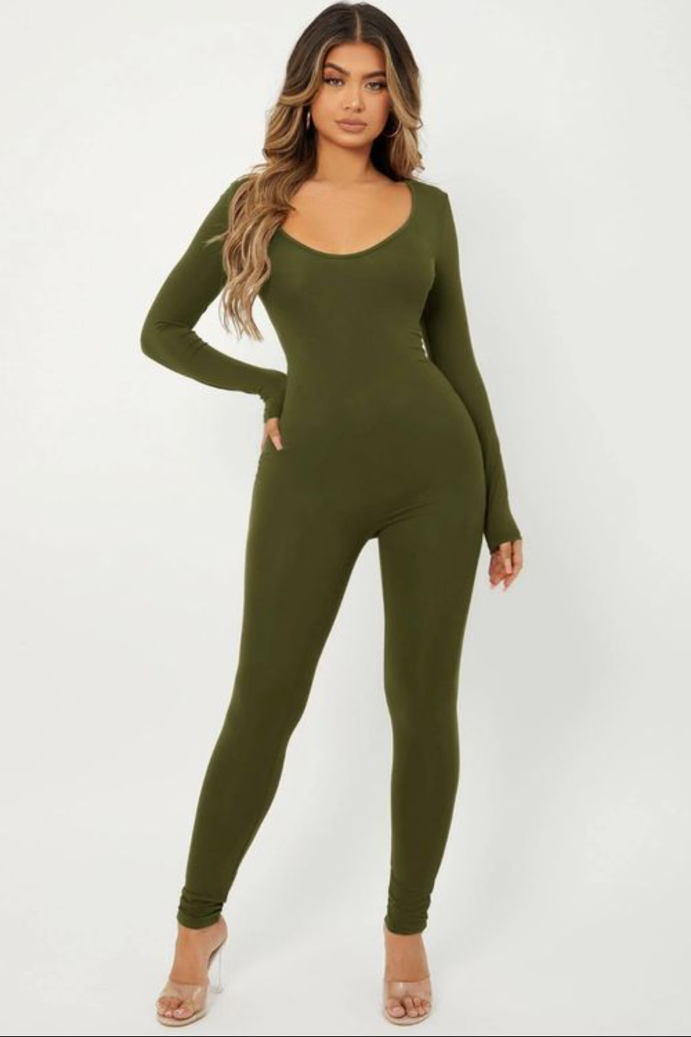 Long Sleeve Solid Jumpsuit