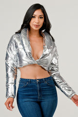 Foiled Puffer Jacket
