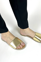 Paris Rhinestone Trim Slipper Sandals