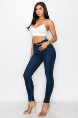 High Rise Classic Premium Fabric Skinny Jeans