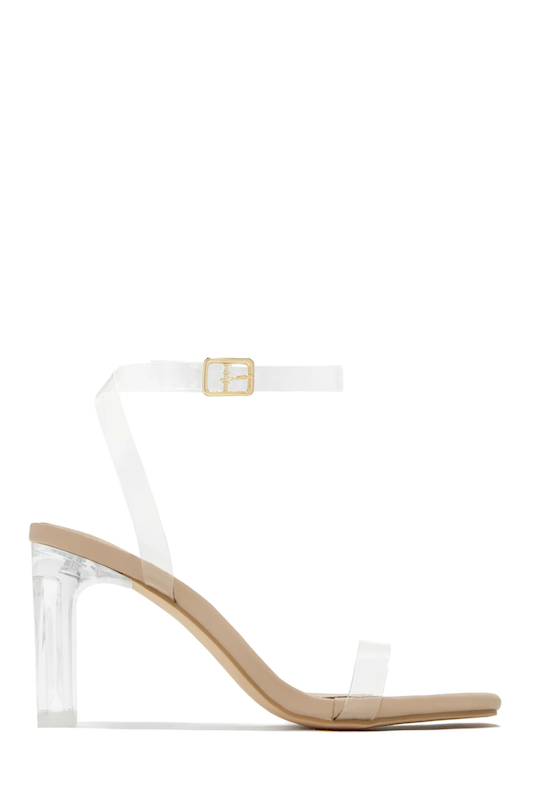 Square Toe Clear Heel