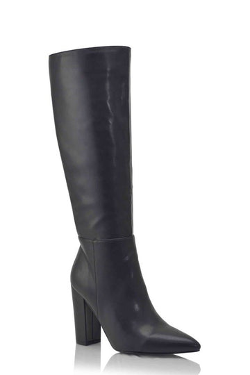 Knee High Boot with Thick Heel