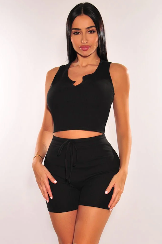 Ribbed Lounge Top and Short Set