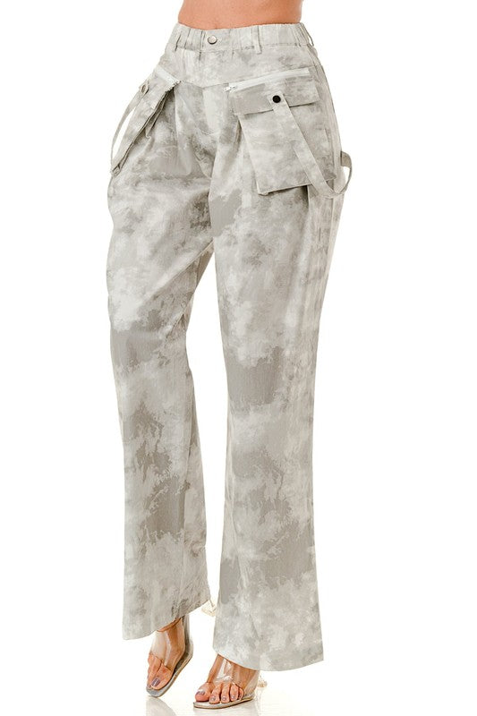 Urban Explorer Wide Leg Denim Cargo Pants