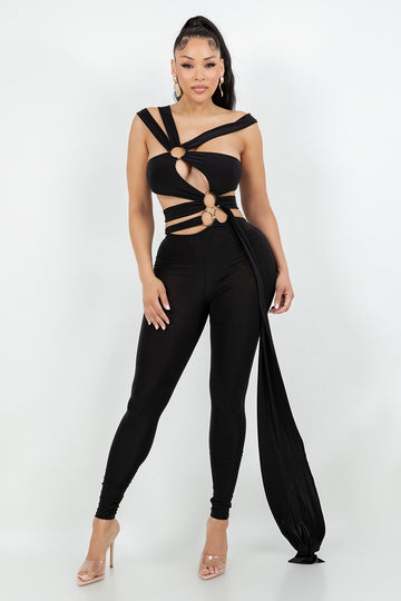 O Ring Trim Detail Jumpsuit