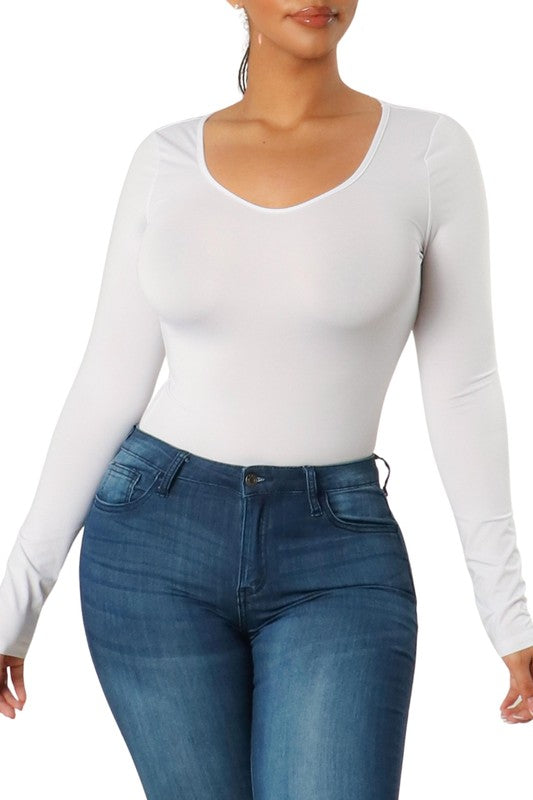 Long Sleeve Crew Neck Bodysuit