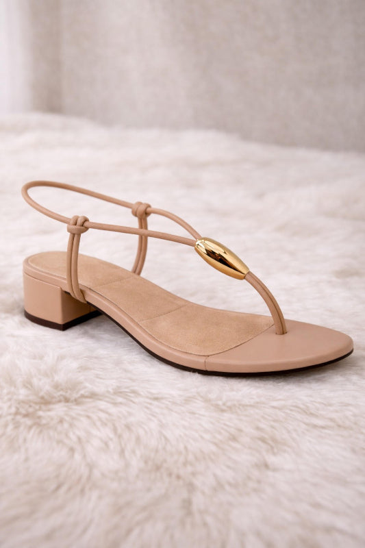 Flip Flop Square Toe Slingback Flat Sandals