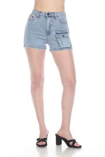 Side Cargo Pocket Denim Short