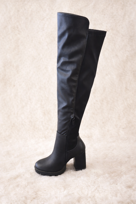 Make a bold statement with these Platform Knee-High Boots.