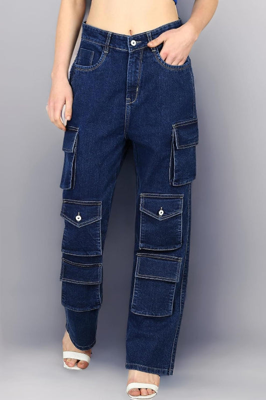 Wide Leg Cargo Jeans