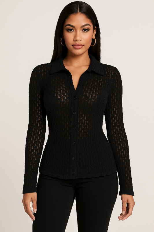 Bell Sleeve Lace Shirts Top