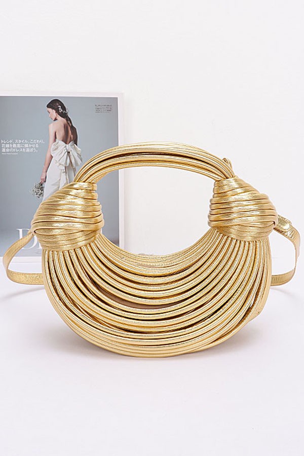 Strappy Moon Shape Handbag