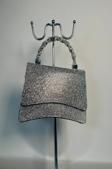 Top Handle Rhinestone Bag