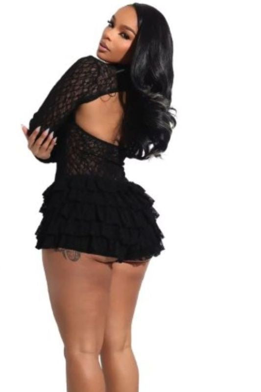 Lace Ruffle Romper