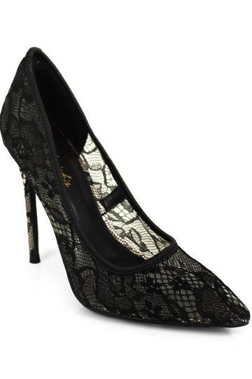 Pointed Toe Lace Pump