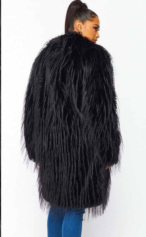 Long Faux Fur Coat