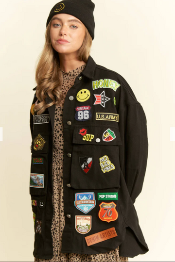 Denim Shirt with Patches