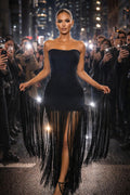 Midnight Fringe Elegance Dress