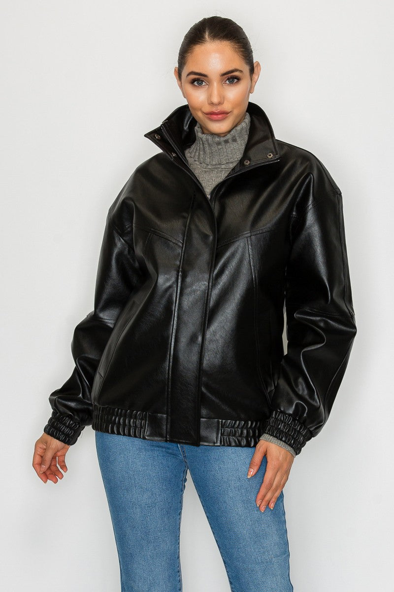 Pu Oversize Jacket