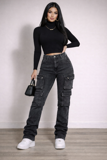 Multi Pocket Skinny Stacked Jeans