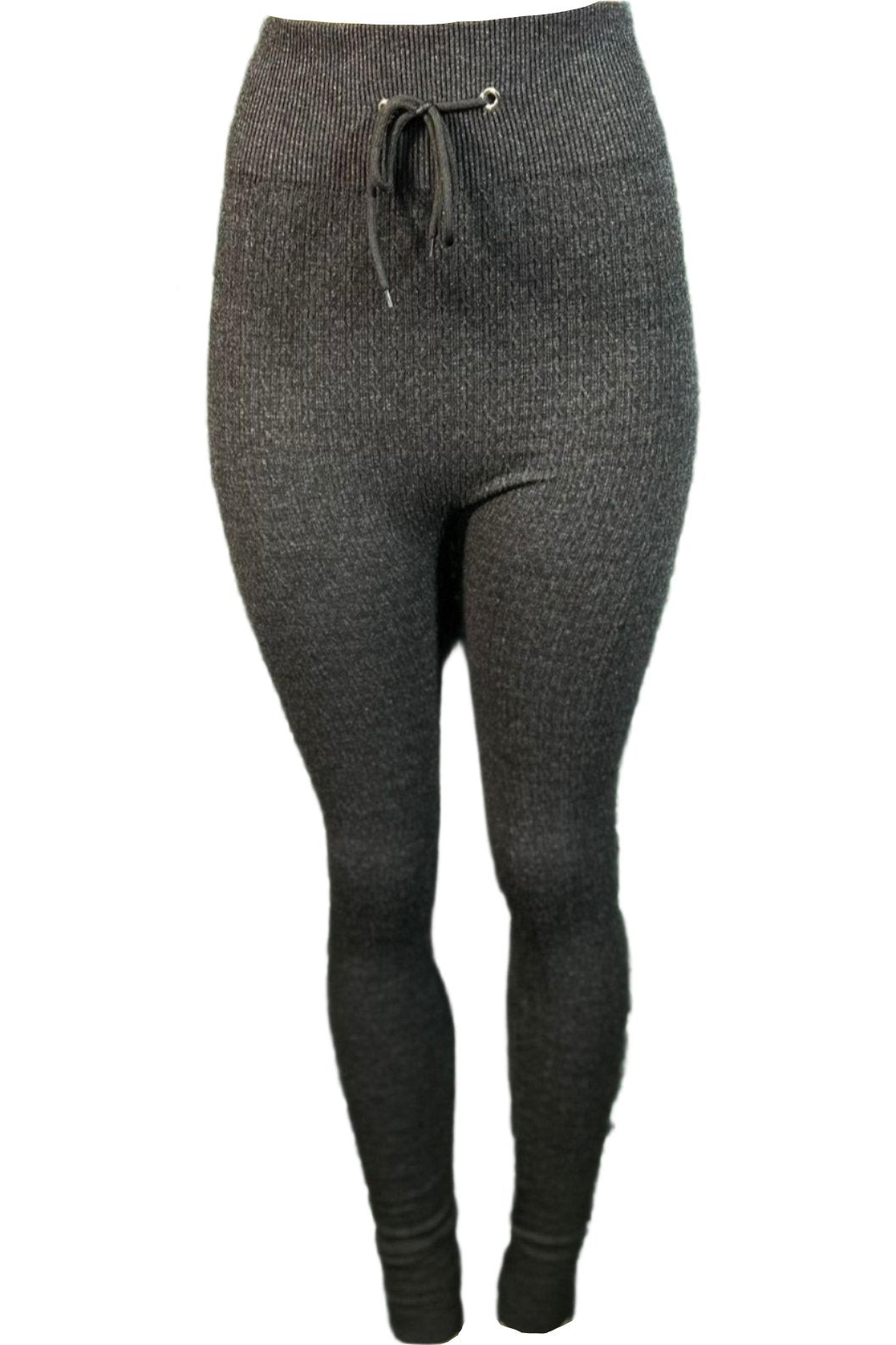 High Rise Tie-Up Knit Leggings