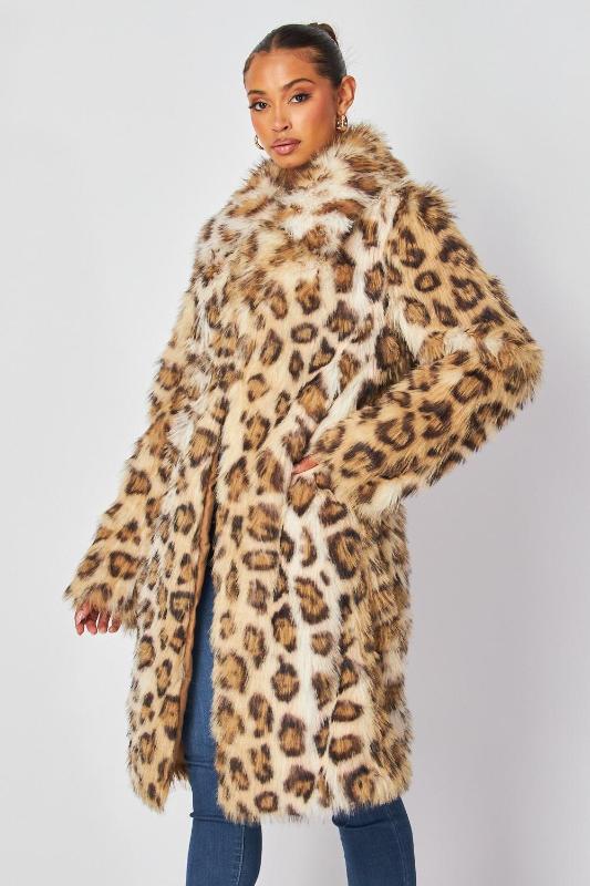 Long Fur Leopard Coat