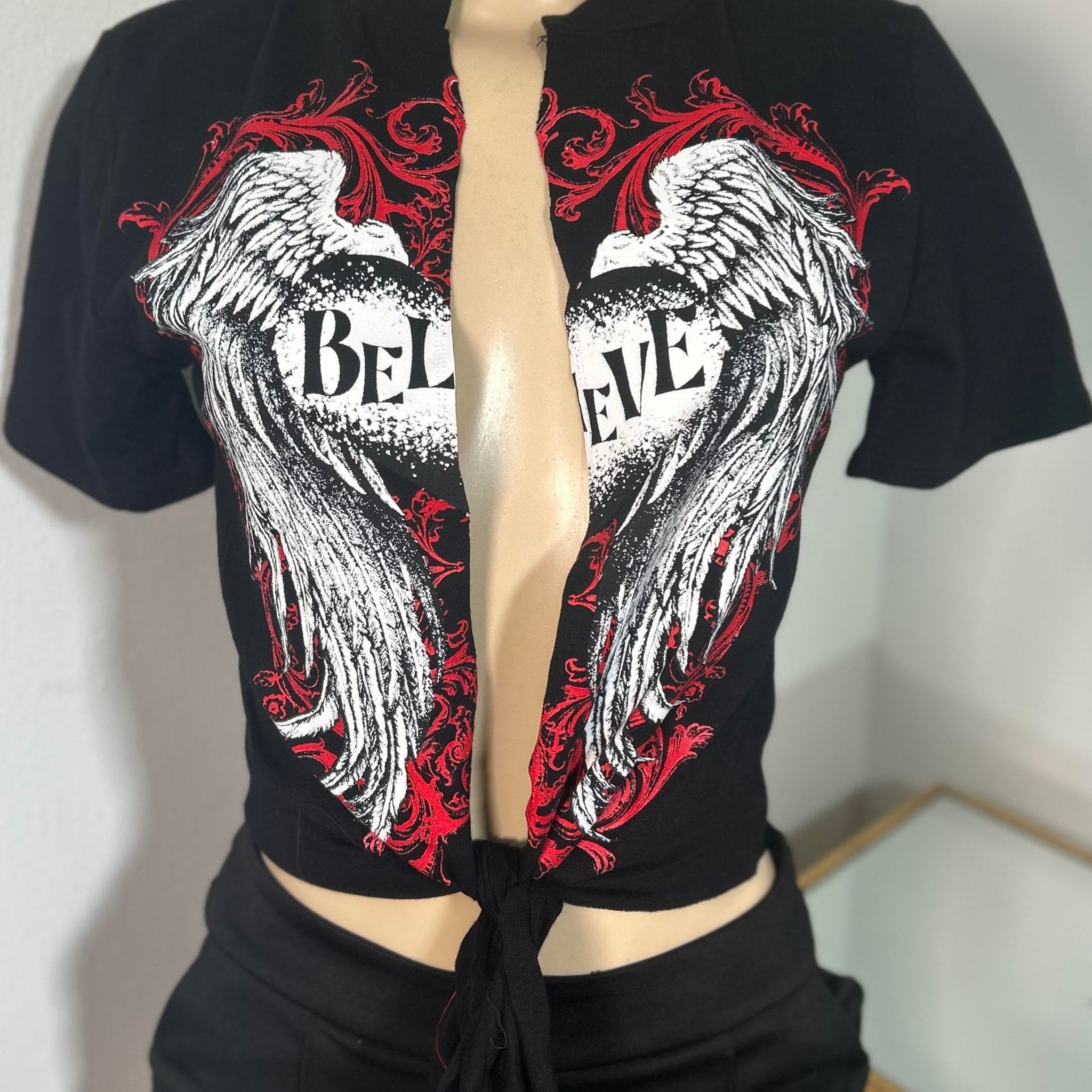 Believe Graphic Tie Shirt