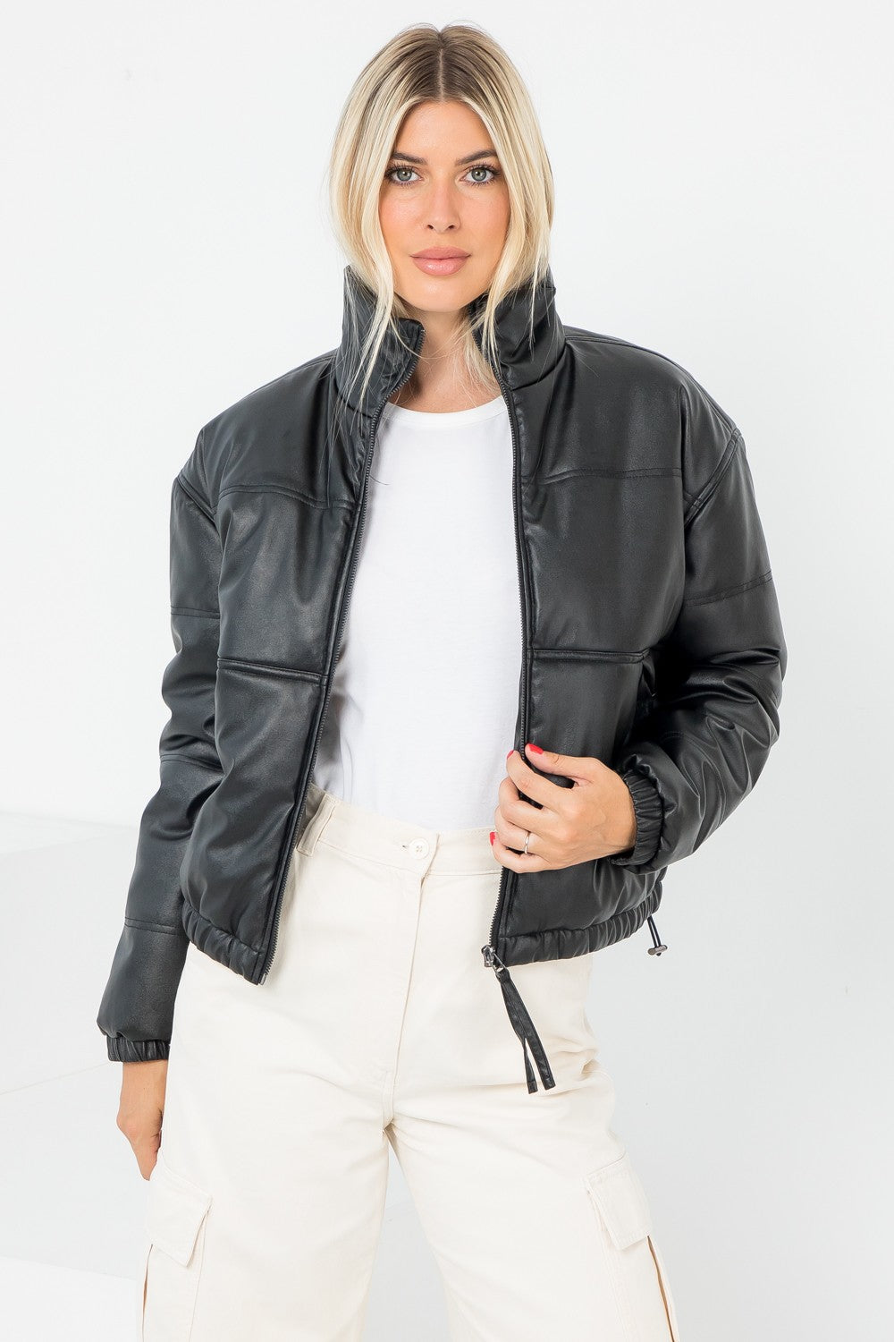 Kangaroo Pocket Puffer Jacket