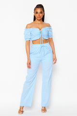 Sweetheart Off Shoulder Pant Set