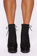 Black Lace Up Booties LEGEND FOOTWER INC