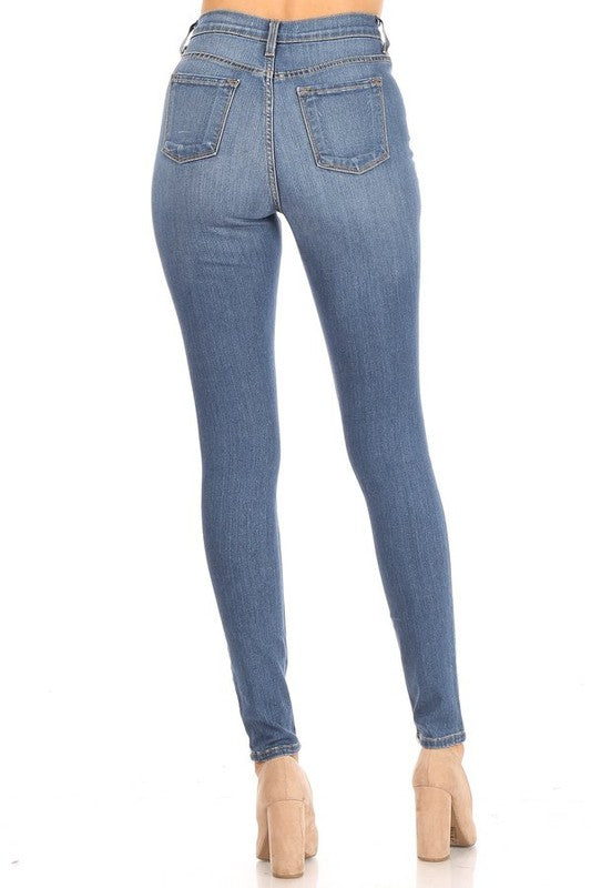 High Rise Skinny Jean with Fake Front Pockets ENCORE JEANS.CORP