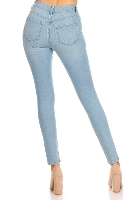 High Rise Skinny Jean with Fake Front Pockets ENCORE JEANS.CORP