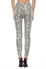High Rise Crop Leopard Skinny Jean