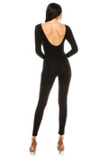 Long Sleeve Round Neck Catsuit FASHION LOVE