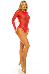 Mesh Long Sleeve Bodysuit