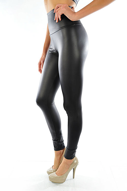 Faux Leather High Waisted Leggings FASHION LOVE