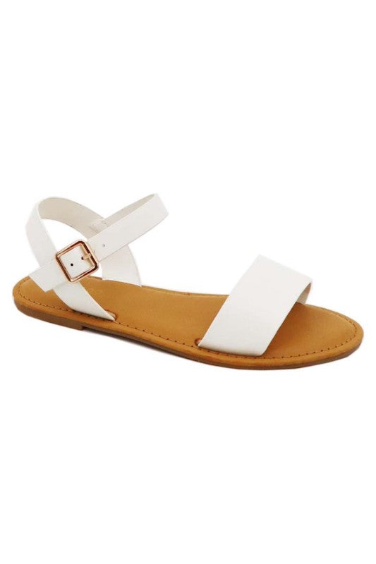 PU One Band With Quarter Strap Sandal