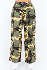 High Rise Camo Wide Leg Pants