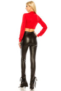 Faux Leather Pants FASHION LOVE