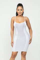 Horizontal Ribbed Tank Mini Dress
