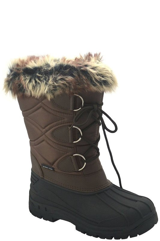 Fur Trim Snow Boots GOLDEN ROAD TRADING INC