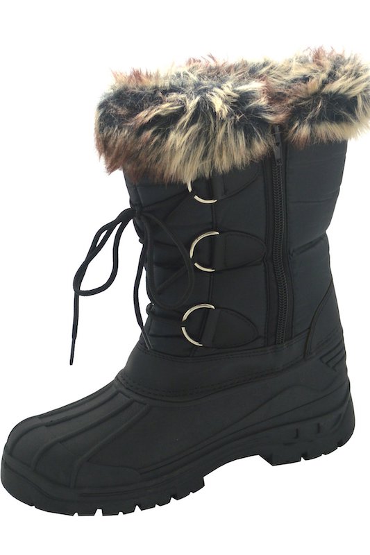 Fur Trim Snow Boots GOLDEN ROAD TRADING INC