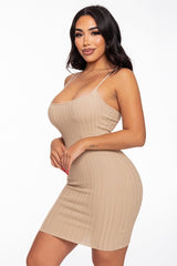 Variegated Stripe Tank Mini Dress
