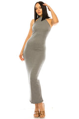 Halter Neck Midi Dress